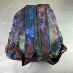 Earthbound trading co.hemp tie dyed unisex backpack Earthbound Trading Multi Laced Hemp Jacquard Backpack at  main image 3